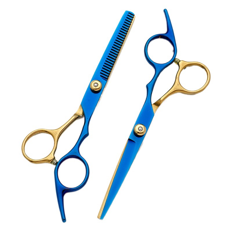 Fábrica al por mayor de 6 pulgadas tijeras de pelo profesional estilista de pelo tijeras de peluquería corte de pelo tijeras planas tijeras de dientes finos traje