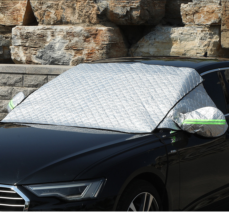 Car hood snow cover snow cover magnetic suction put hail winter window front glass sunshade thickened frost cover