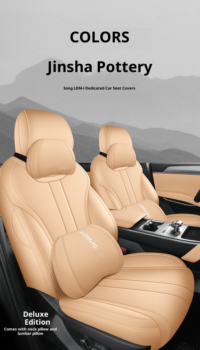 New Model Luxury Car Song Ldm-I Full Leather Car Seat Cushion, Four-Season Overseas Right-Hand Drive Seat Cover, Cross-Border Full-Cover Car Seat Cushion