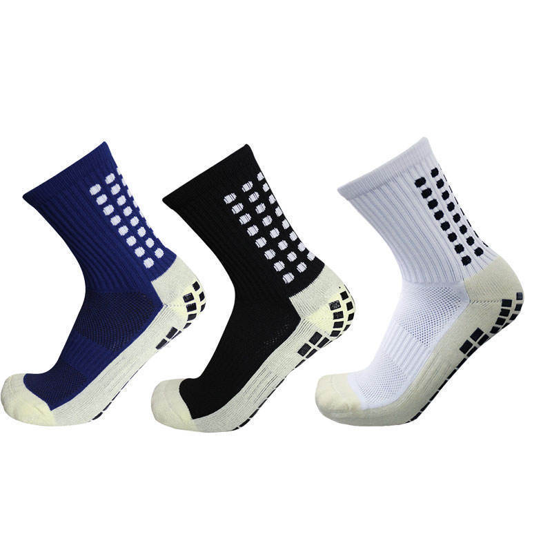 Custom Comfortable Men's Soccer Grip Socks Non-Slip Calcetas Media Pack of Four