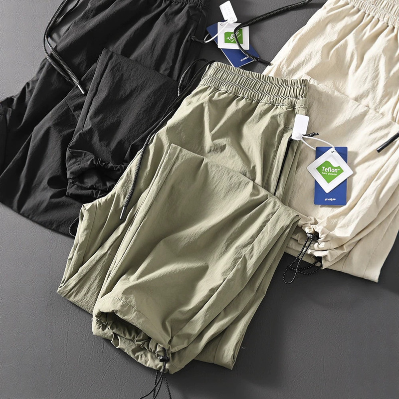 Men's Summer Outdoor Functional Lightweight Breathable Sweat-Wicking Loose Straight-Leg Workwear Quick-Dry Sports Casual Pants Trendy Men's Summer Outdoor Functional Lightweight Breathable Sweat-Wicking Loose Straight-Leg Workwear Quick-Dry Sports Casual Pants Trendy
