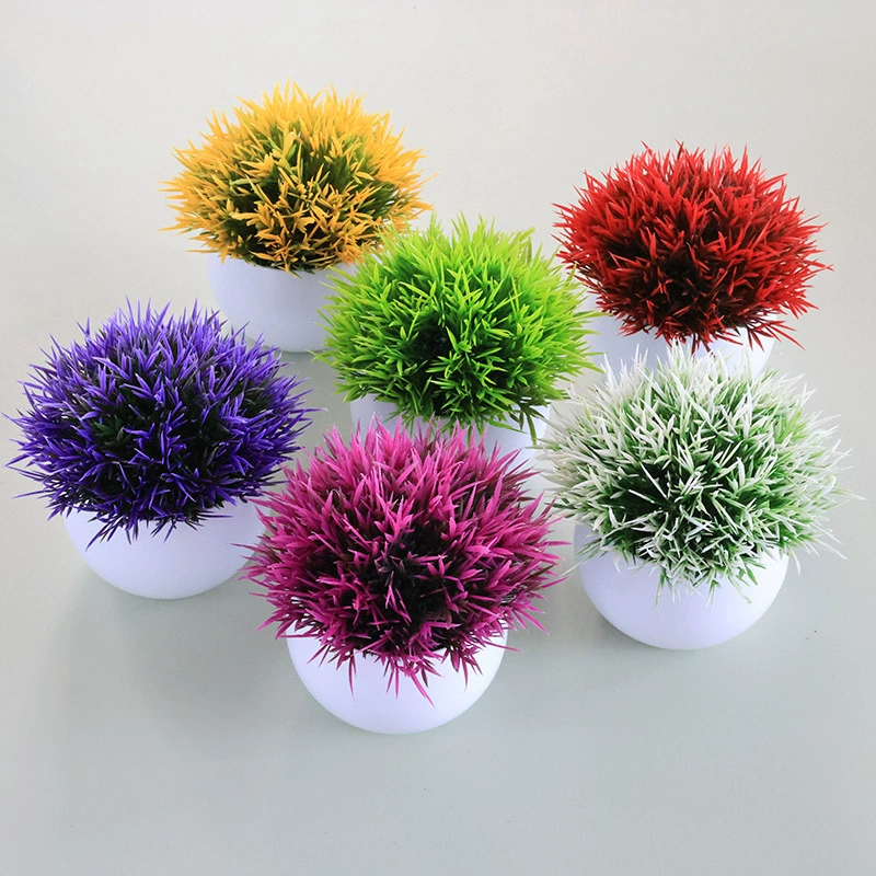 Simulated plant baby tears hemisphere potted green plant flower tree ball office desktop decoration mini bonsai plant