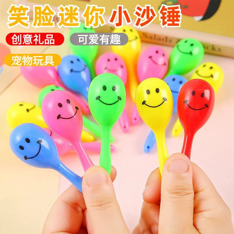 Мини-молоток для песка со смайликом, красочный маленький молоток для песка, реквизит для вечеринки, детский мини-маленький подарок, игрушки оптом