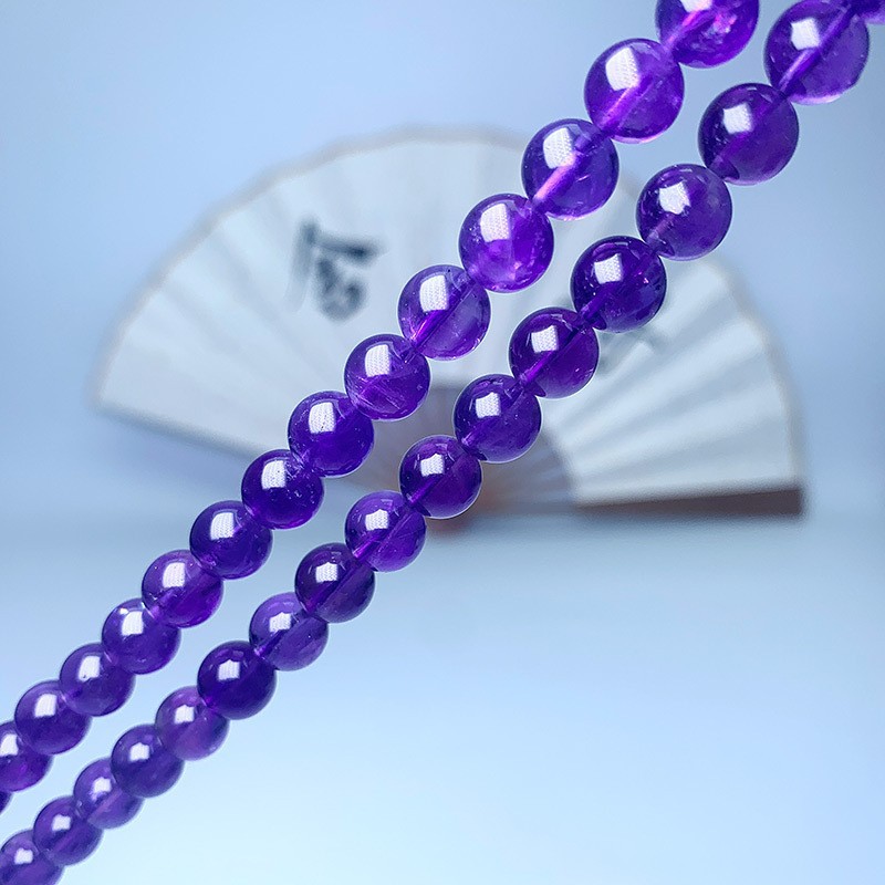 Cuentas de cadena larga de amatista natural semiacabadas cuentas de cadena larga de amatista dispersa precios especiales de profundidad directa de fábrica