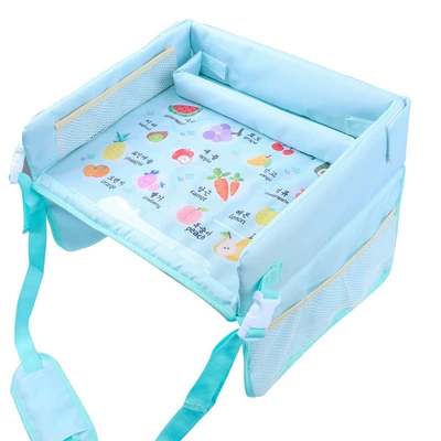 Car Baby Safety Seat Tray Children's Car Storage Dining Table Multifunctional Waterproof Table Trolley Dinner Tray (Car table board) - 925-square-colorful-fruit