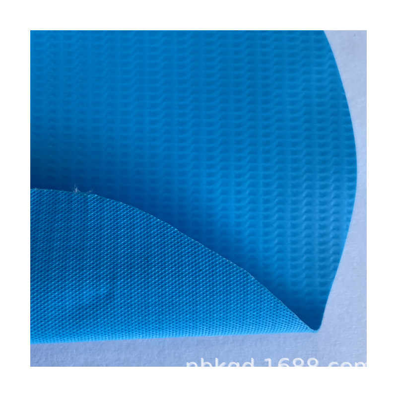 40丝蓝色PVC经编夹网布灯箱广告布抗老化处理