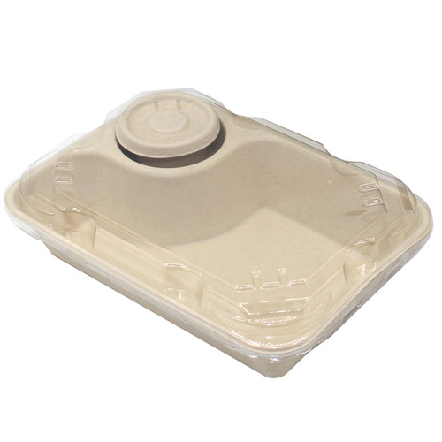 Disposable biodegradable pulp salad box fruit salad dessert vegetable packing box takeout box light meal bento box