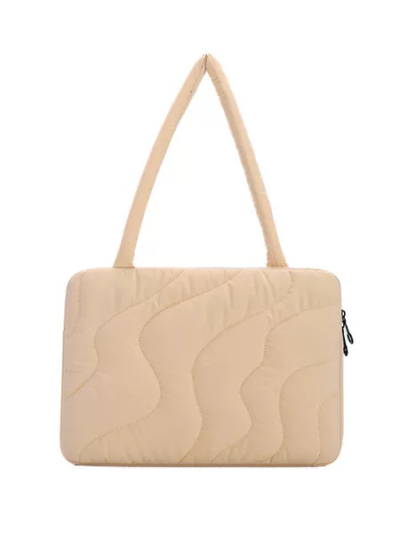 Ins-style quilted laptop bag 14inch simple and portable shockproof tablet bag for women, handbag