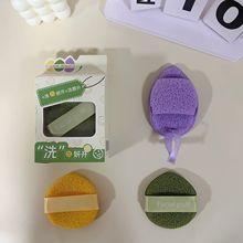 泡水变大卸妆洁面气垫粉扑尔木水滴丝带手套洗脸扑清洁擦脸去泥膜