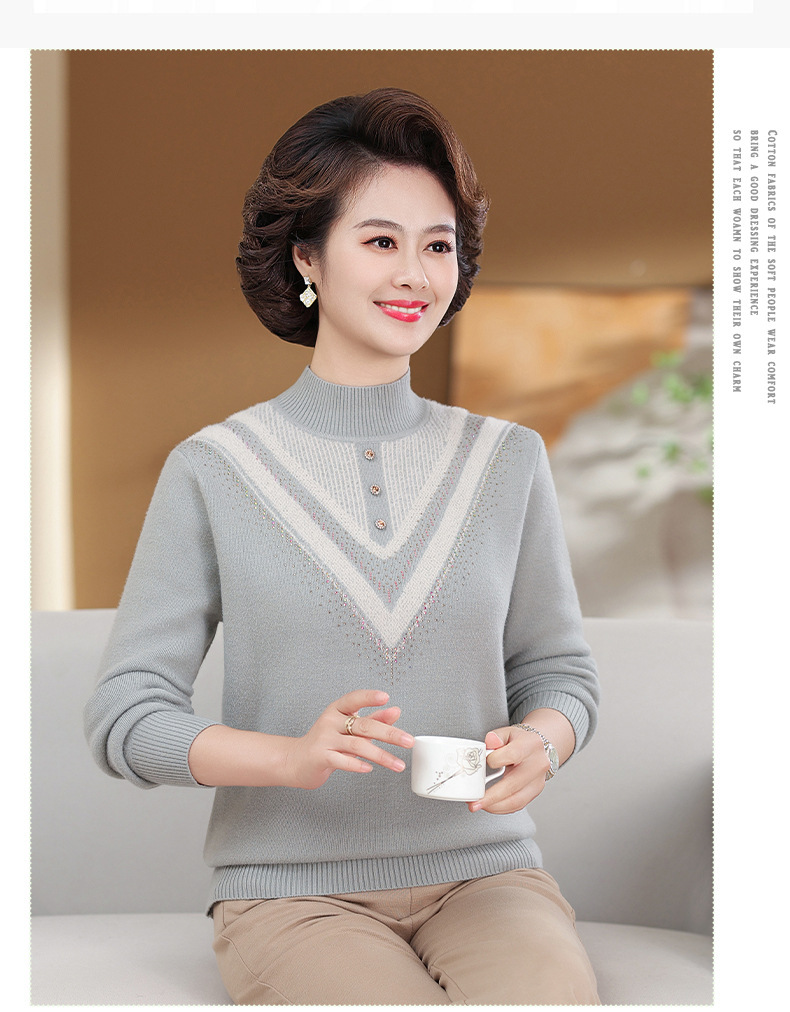 E5897 890K ÁO LEN NỮ TAIRYA MÙA XUÂN THU ĐÔNG TRUNG NIÊN DÀY ẤM THỜI TRANG NỮ G03 SẢN PHẨM MỚI