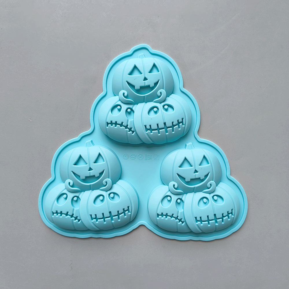 3 líneas Halloween calabaza 724 molde de galletas de jabón molde de galletas de chocolate DIY molde de pastel de calabaza