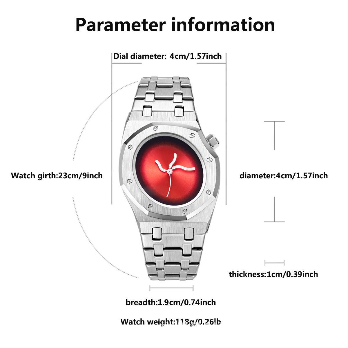 Octagonal Men's Mechanical Watch - Versatile Stainless Steel_voghion.com
