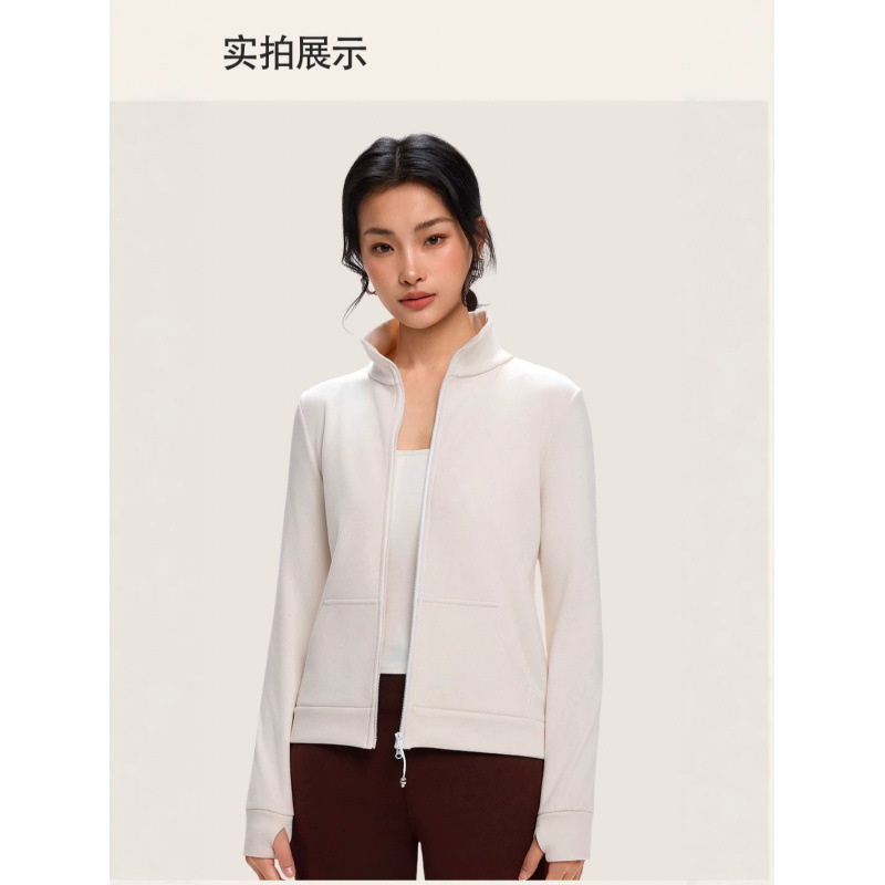 Women's coat for autumn and winter, casual sports jacket, cardigan with stand-up collar, windproof and warm, thickened for outerwear Women's coat for autumn and winter, casual sports jacket, cardigan with stand-up collar, windproof and warm, thickened for outerwear