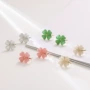 简约百搭925绿色耳钉