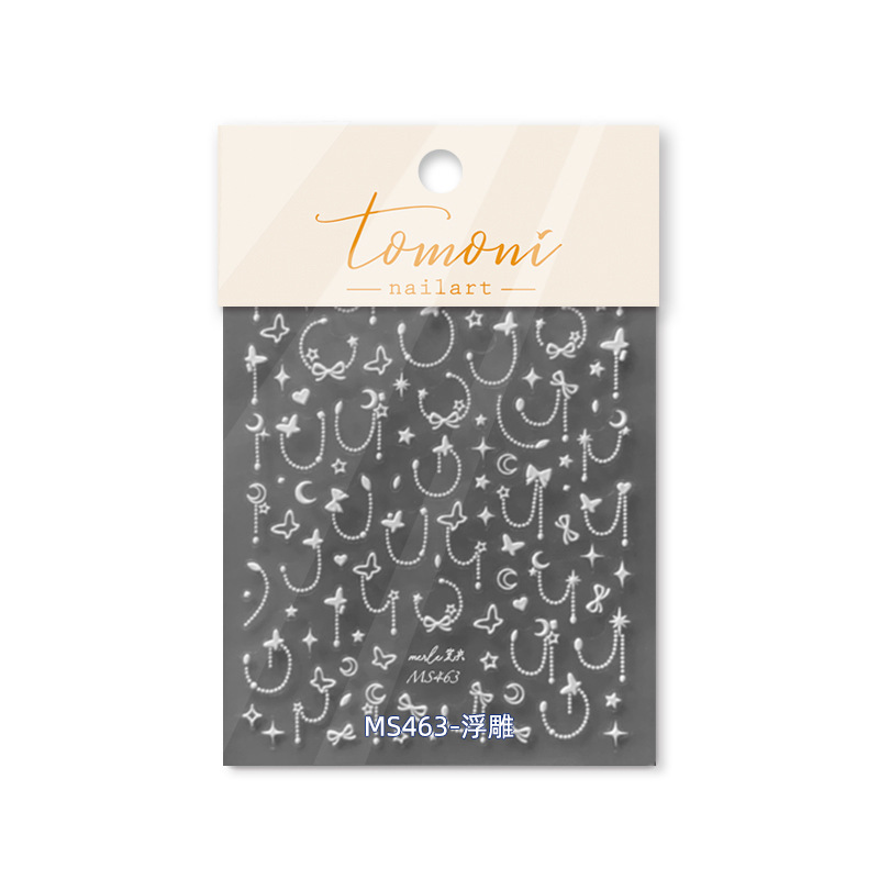 Tomoni dorado pegatinas de uñas sin pérdida de cooperación japonés retro pegatinas de uñas al por mayor mariposa MS459
