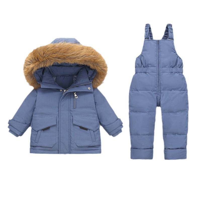宝宝羽绒服套装两件套男童1-5岁婴幼儿冬装儿童新款洋气分体套装