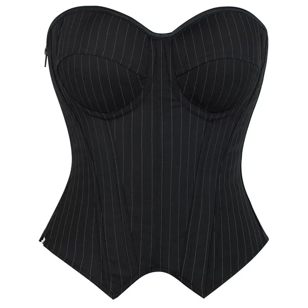 New striped with steel ring cup women's chest beauty court body shaping clothing Amazon AliExpress temu supply