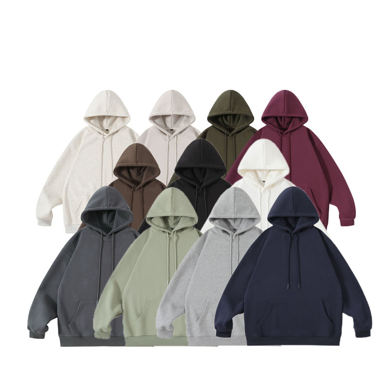 RUIIIENRS x Ropucha 2025 spring heavy hooded sweater crew neck solid color sweater FW777666