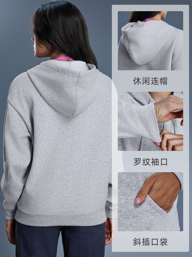Autumn and winter new velvet hooded hooded hoodie for women's windproof and warm loose slimming casual zipper cardigan outer D25155