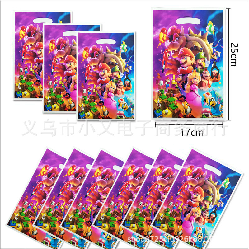 Purple Mario bolsa de regalo 10PCS