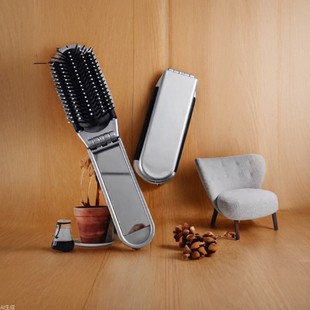 Travel Comb Portable Cosmetic Mirror Dual-purpose Integrated Mirror Comb Foldable Going Out Mini Air Cushion Combing Fluffy Hair