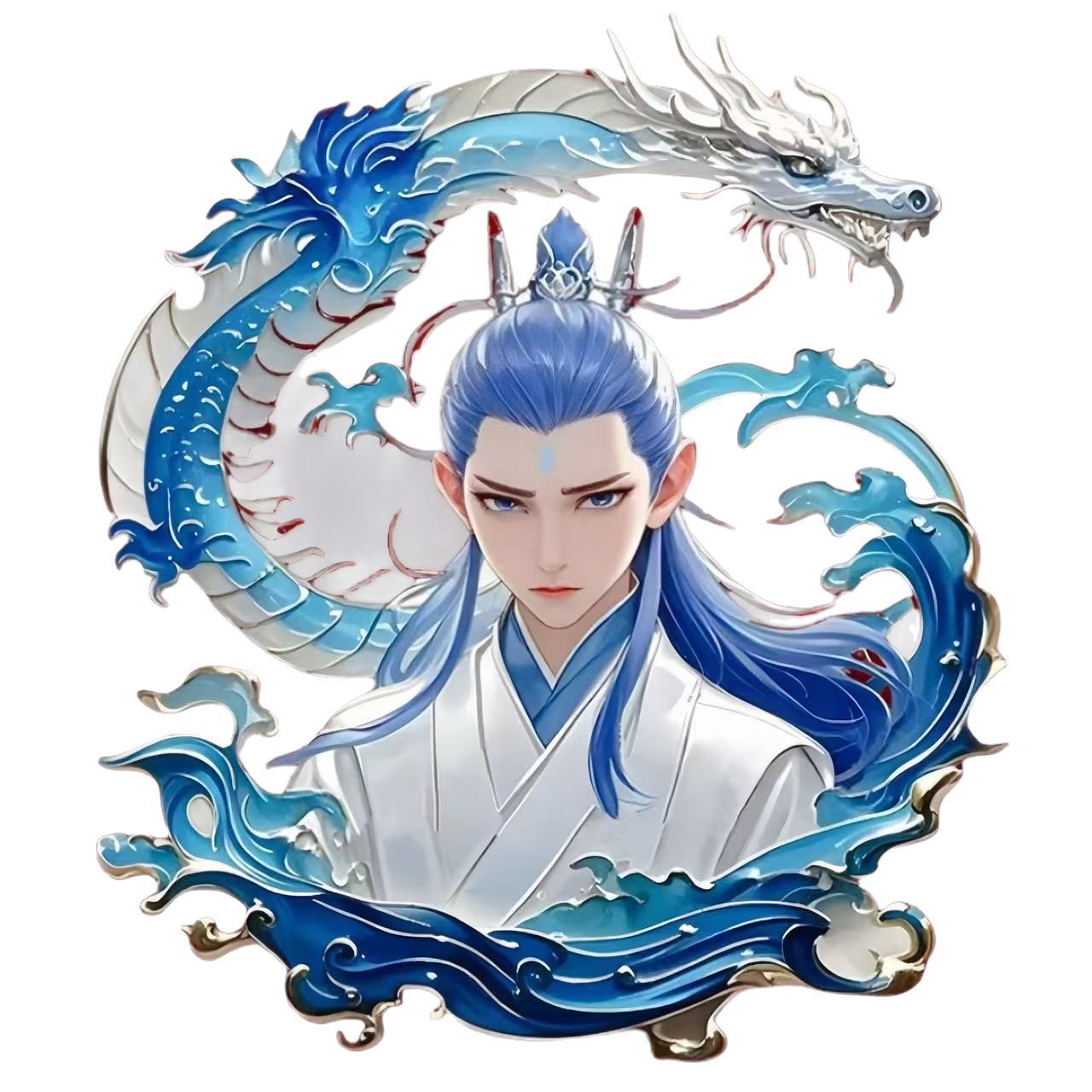 Nezha 2 Magic Boy Naohai alrededor del mar Nezha Ao Ao C Metal imán imán imán de nevera aleación colección de animación aleación conmemorativa