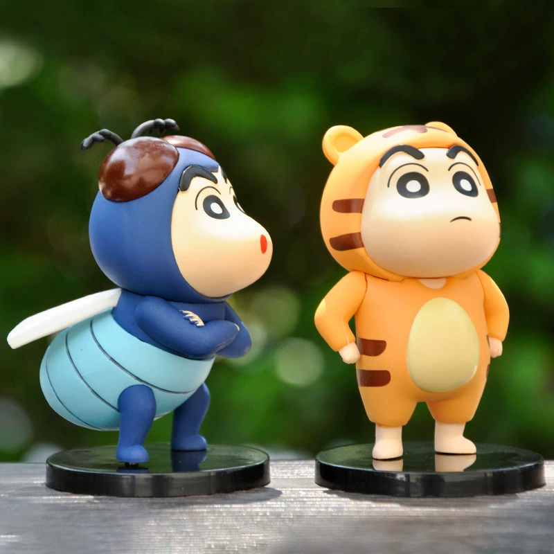 Crayons with animals, cute minifigure, doll, decorations, tiger
