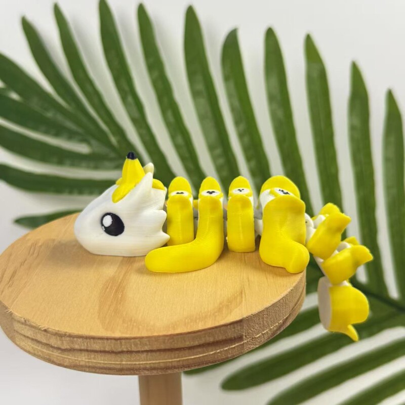 国境を越えたホットモデル 3D プリントかわいいバナナドラゴン立体関節可動装飾品クリエイティブジュエリーアクセサリーギフト|undefined