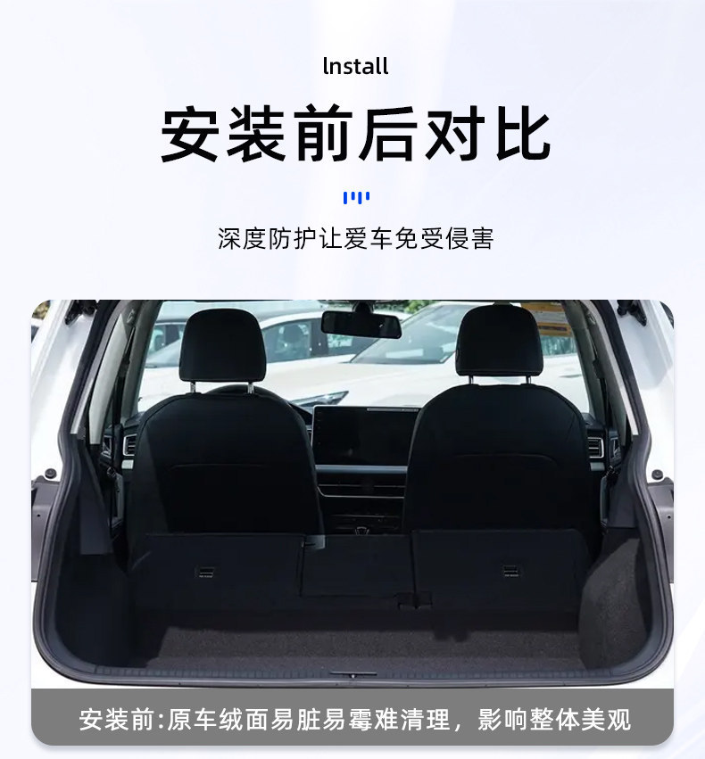 Tpe Trunk Mat Suitable for Volkswagen Lavida, Sagitar, Magotan, Passat, Tayron L, Tiguan, and 2025 Model