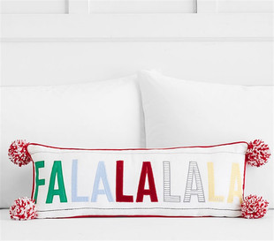 Export tail single American Christmas pillow with core waist pillow Santa Elk Christmas tree holiday decoration