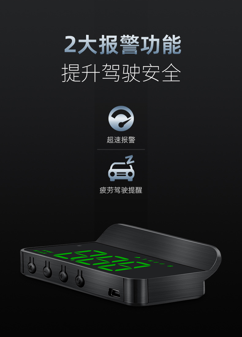 Cross-Border Hud Head-Up Display M1 Car Gps Speed Multi-Function Instrument Projector High-Definition Universal for Cars