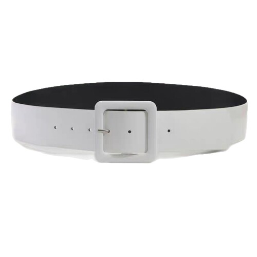Fashionable unisex wide belt for women, suitable for dresses, coats, and sweaters, slimming effect, Korean style.