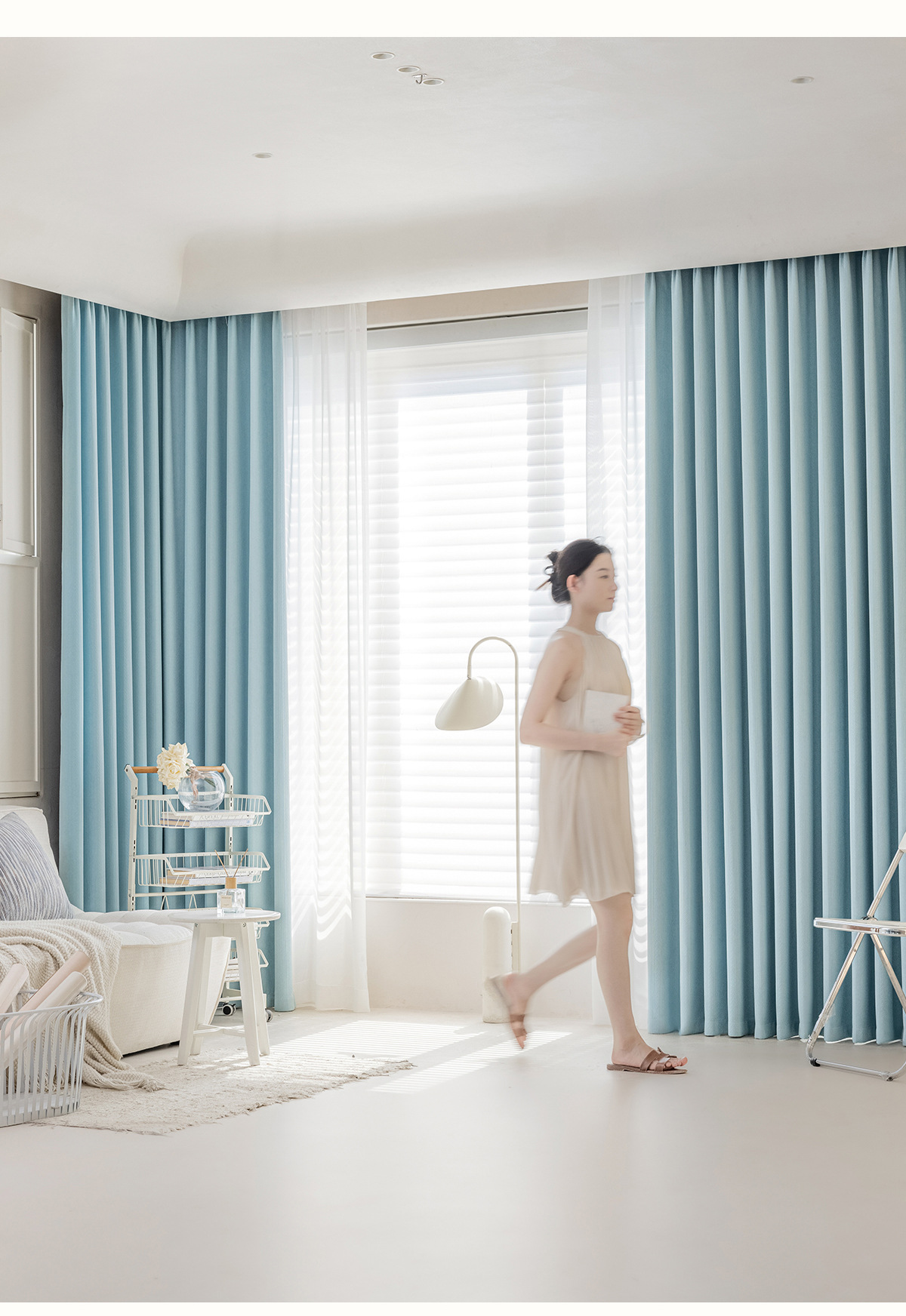 Maßgefertigte Moderne Weizenähren-Jacquard Chenille Creme Vorhänge für Wohnzimmer Esszimmer Schlafzimmer Fensterdekoration Luxuriöser Tüll Elegant – Detail 29