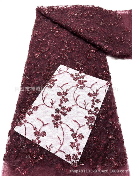 Tejido de encaje de bordado de cuentas 3D Gaoding moda del sudeste asiático anfitrión vestido de baile tela de mitzvah