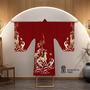 Chinese-style Hanfu Display Rack for Kimono Clothes and Hats Floor Rack Zen Clothes Pattern Hanger for Tang Suit Antique T-frame Iron Rack