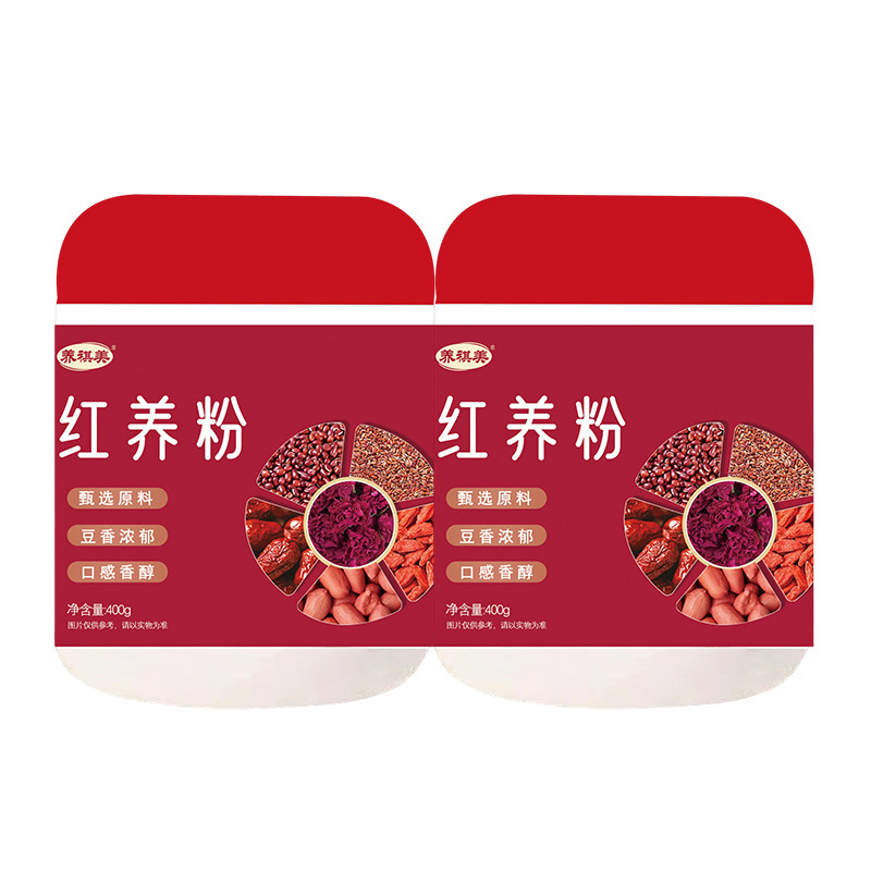 红养粉400克罐装红枣红米膳食纤维冲调五谷杂粮谷物代餐粉五红粉|undefined