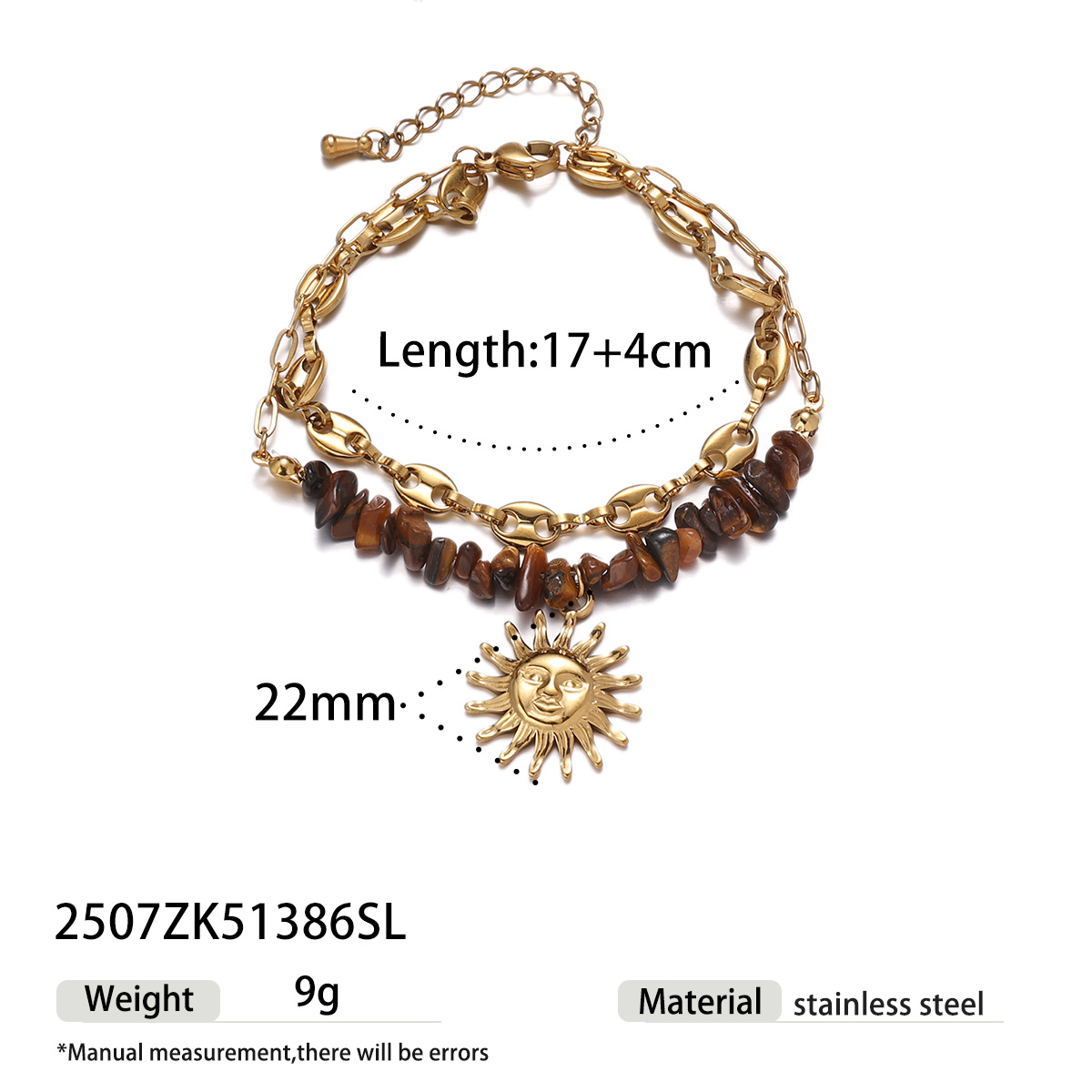 Tina Europa y los Estados Unidos pulsera de acero inoxidable nicho de cuatro hojas de sol cadena cubana cadena de hueso de serpiente cruzada fronteriza joyería de mano caliente mujer