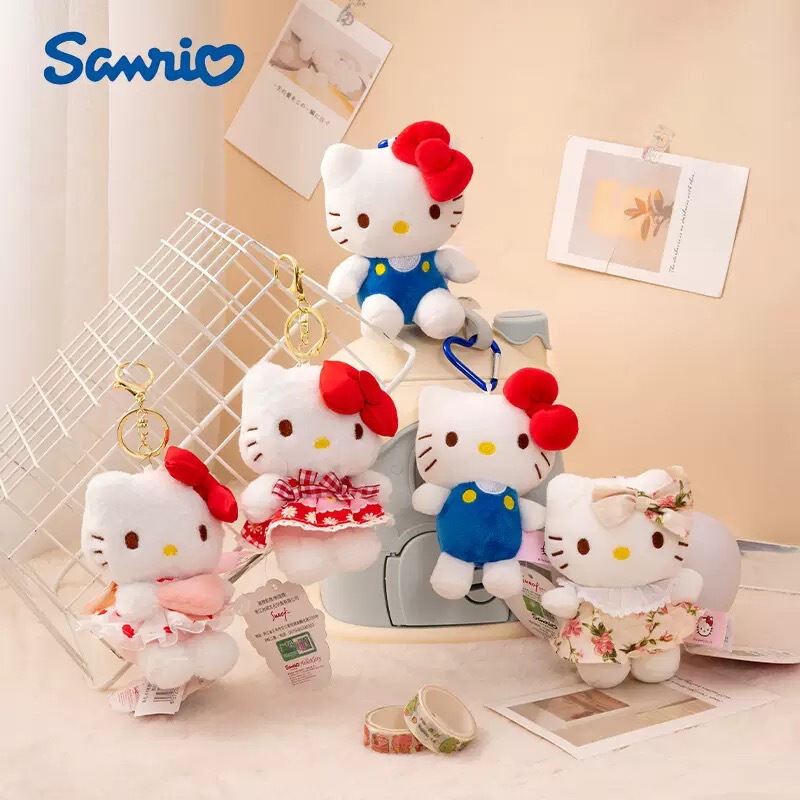 Authentic Hello Kitty Cartoon Plush Toy Keychain Kt Doll Bag Pendant Wholesale in Stock from Shang Rong Fang