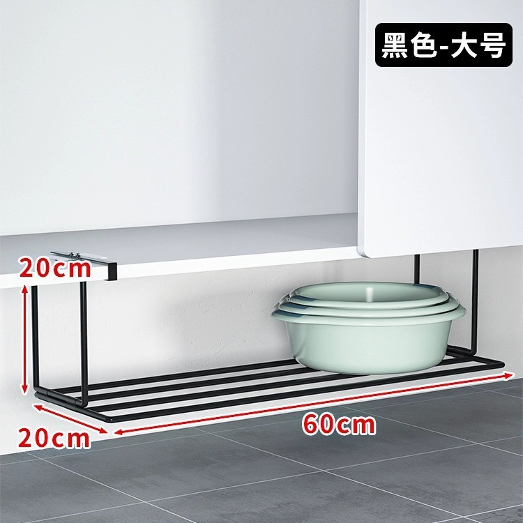 Soporte Colgante para Lavabo Plegable, Sin Perforación, de 1 Capa, para Baño