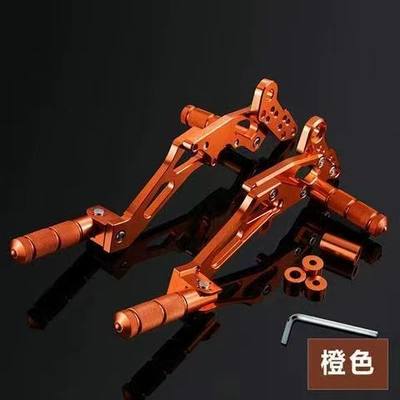 Motorcycle pedals – Aluminum Alloy Pedals - little-monkey-pedals-orange