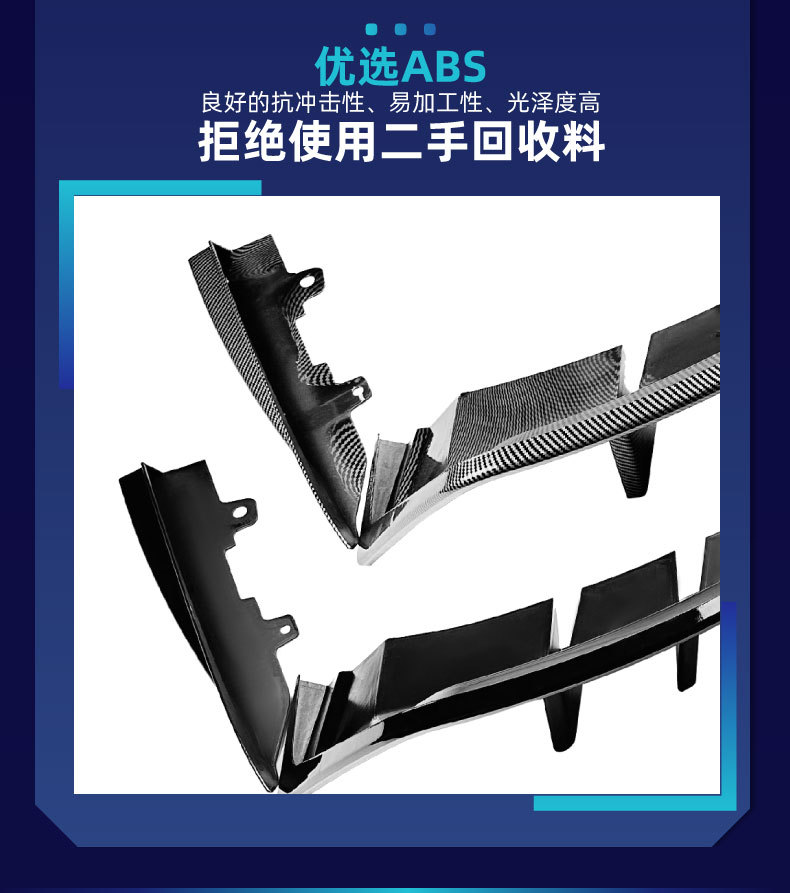 Applicable to BMW i3 2022+ models in China; rear lip, rear spoiler, and diffuser for cross-border modification