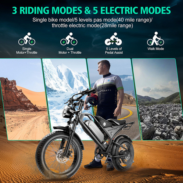 electric off-road mountain retro beach bike
