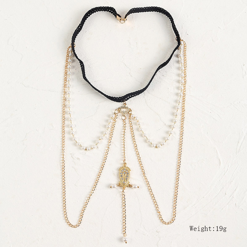 1 Piece Lolita Irregular Imitation Pearl Alloy Plating Inlay Artificial Gemstones Womenu0027S Body C