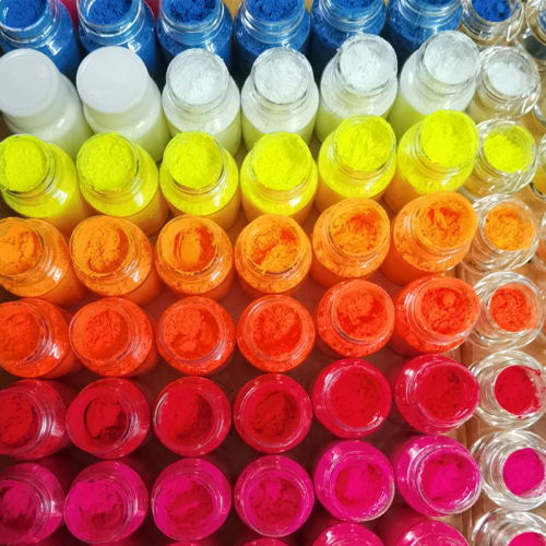 12-color bright fluorescent oily high-temperature resistant fluorescent powder Barbie transparent color pink powder glitter powder color fluorescent pigment fluorescent