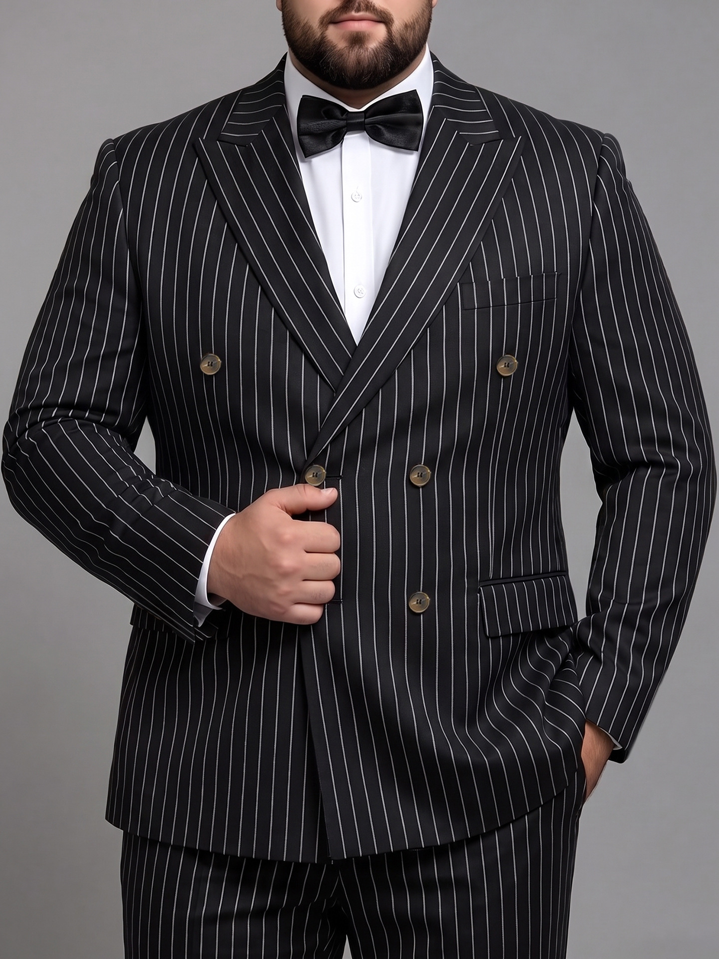 Trajes de hombre europeos y americanos transfronterizos 2026, trajes y pantalones de hombre a rayas, para cenas de negocios, bodas 241014 image 15