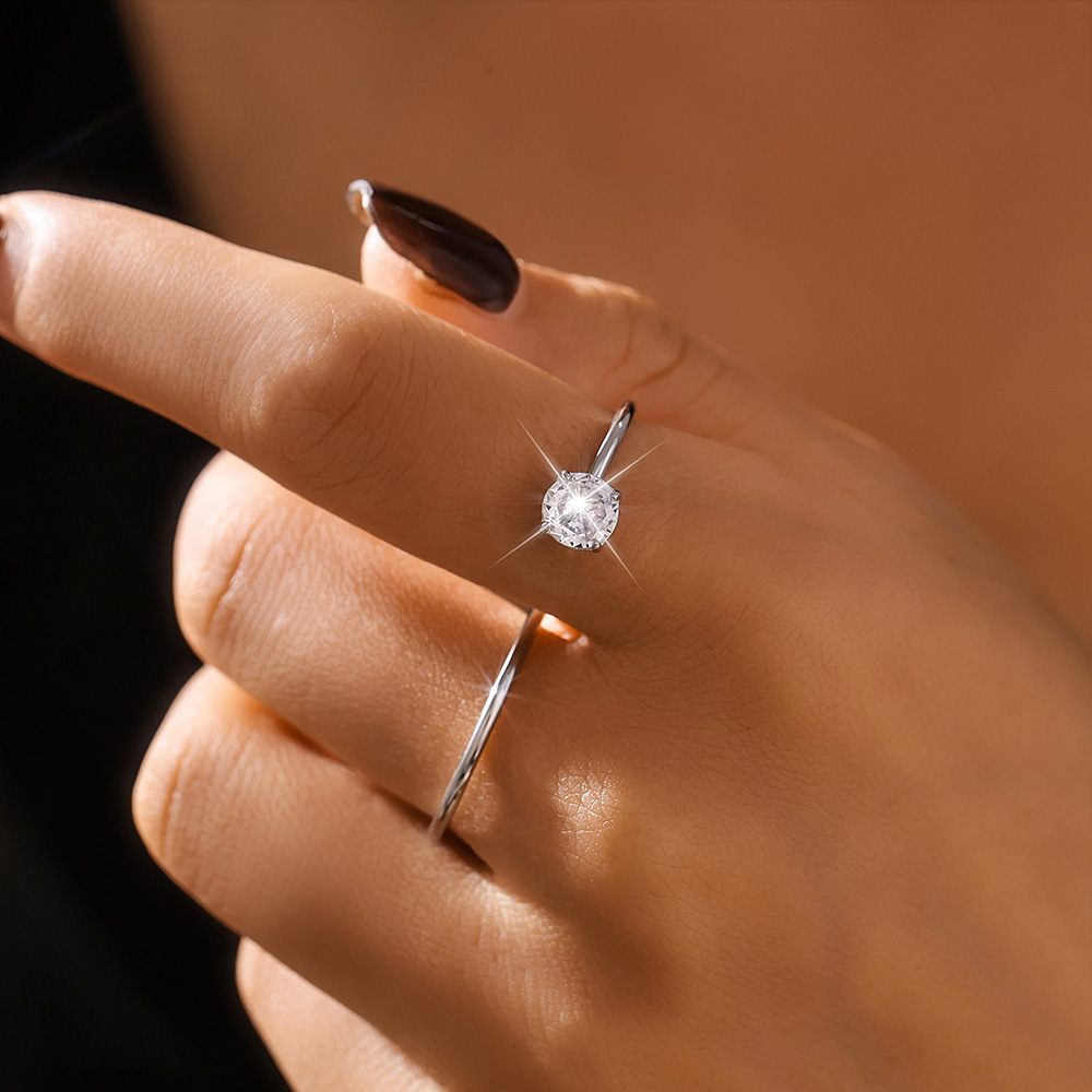 S-shaped Double Finger Wrapped Gold 3A Zircon Ring Stainless Steel PVD Simple And Luxurious Bracelet_voghion.com