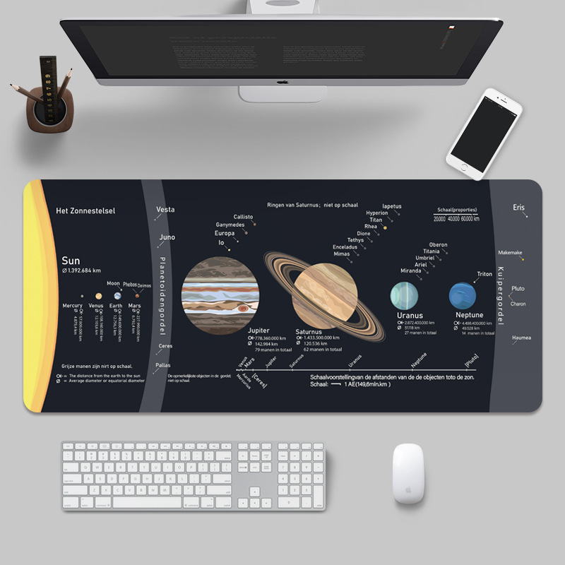 Espacio universo planeta grande mouse pad de gran tamaño personalizado juego ordenador portátil Oficina Creativa estera la tabla