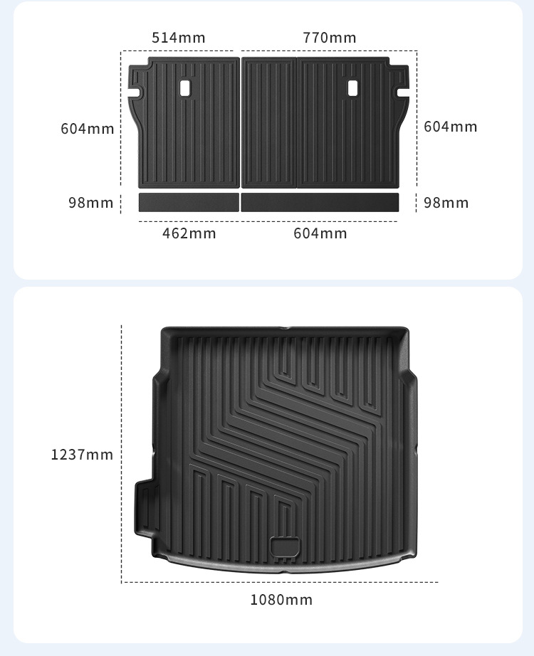 Car Floor Mats TPE for Zeekr 001 21-26