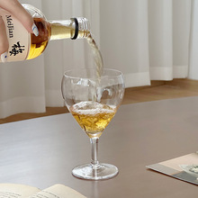 穆尼生活水滴玻璃杯子小众高级质感香槟果汁饮料矮脚玻璃杯红酒杯