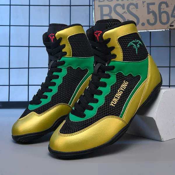 2025 New Professional Boxing Shoes Sanda Fighting Free Fighting Breathable Non-slip Wear-resistant Competition Training Wrestling Shoes